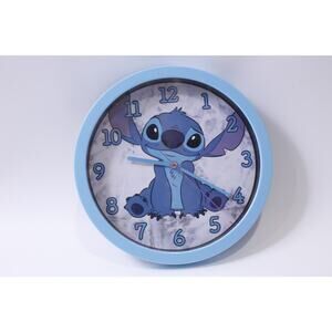Lilo And Stitch, Disney, Blue, 2004, Wall Clock, Wall Decor, Vintage, Round, , 2